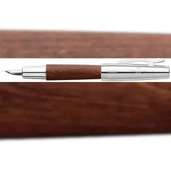 Faber Castell Füller e-motion Birnb/Chr dunkelbraun Feder M