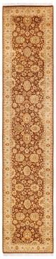 Overton Hand Knotted Wool Vintage Inspired Traditional Mogul Brown Runner Rug