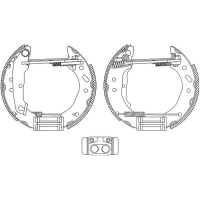 Hella Bremsbackensatz [Hersteller-Nr. 8DB355005-011] für Ford