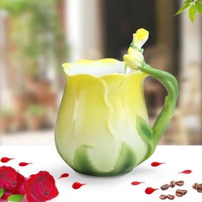 Uplifted Finds Bone China Camellia Floral Mug 320ml c