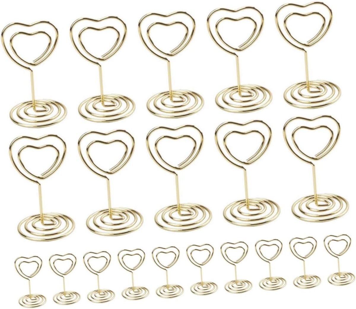 20 stuks Fotohouders Clips - Kaarthouders voor op tafel - Goud - Bruiloft Decoratie