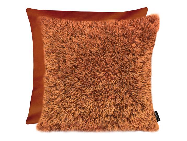 Housse de coussin Missouri Orange/Orange 46 x 46 x 0cm Fourrure synthétique