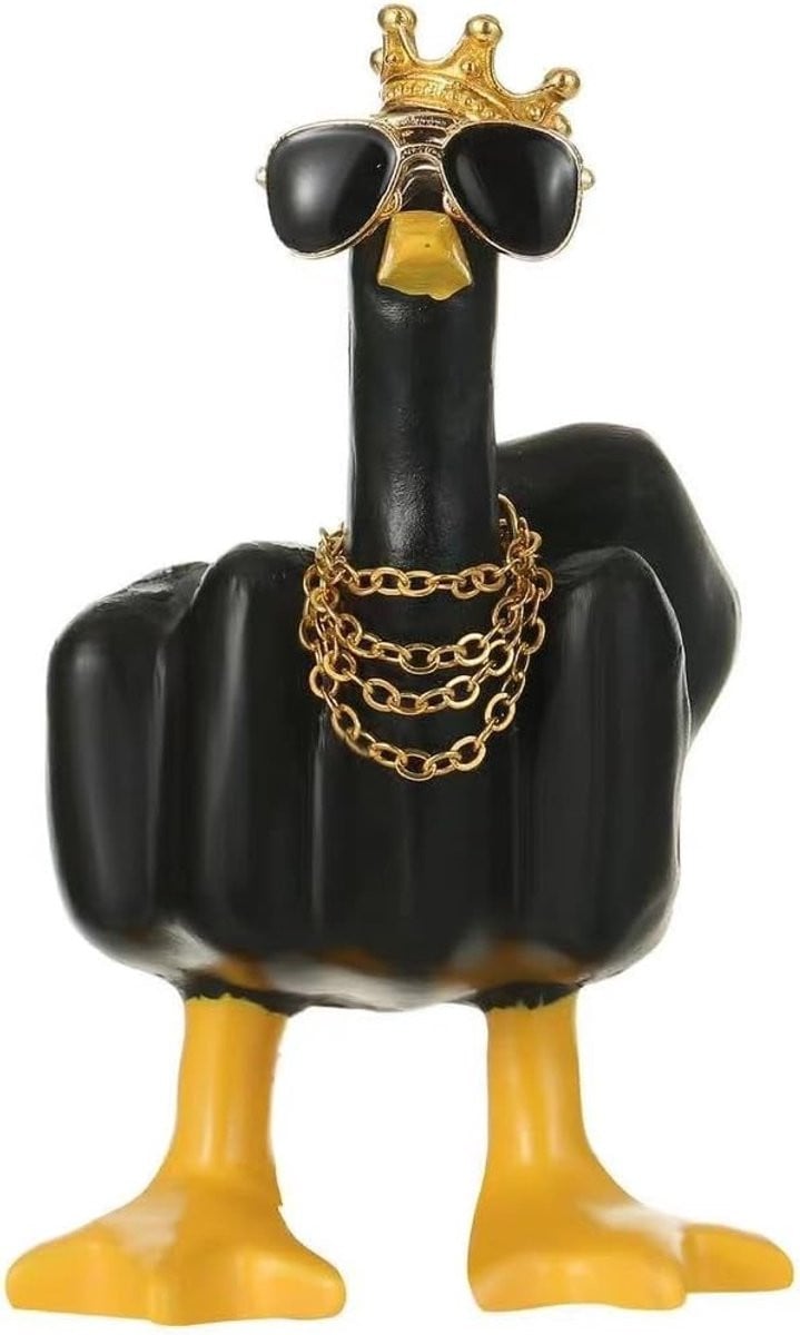 Grappig Miniatuur Eend Beeldje van Resin voor Auto of Kantoor