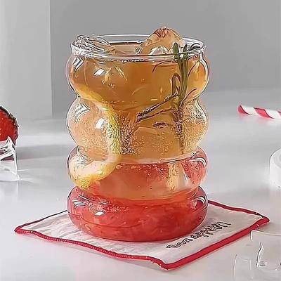 Uplifted Goods Pure Clarity Four Circle Glass Cup 2pcs 11.8 Oz.