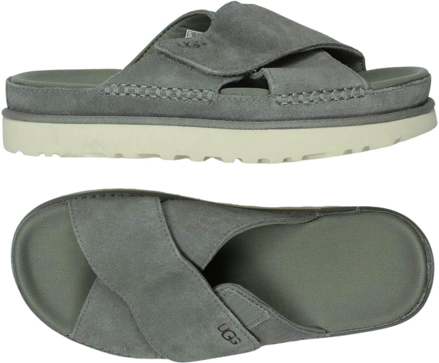 UGG Damen Sandalen, Grün, Gr. EU 40.5, Leder - Second Hand