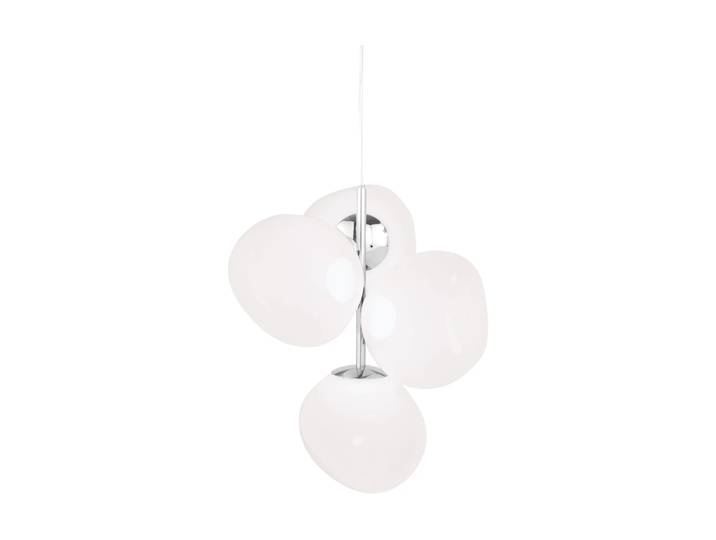 Tom Dixon Melt Chandelier mini Kronleuchter LED 63,4 cm Opal-silver