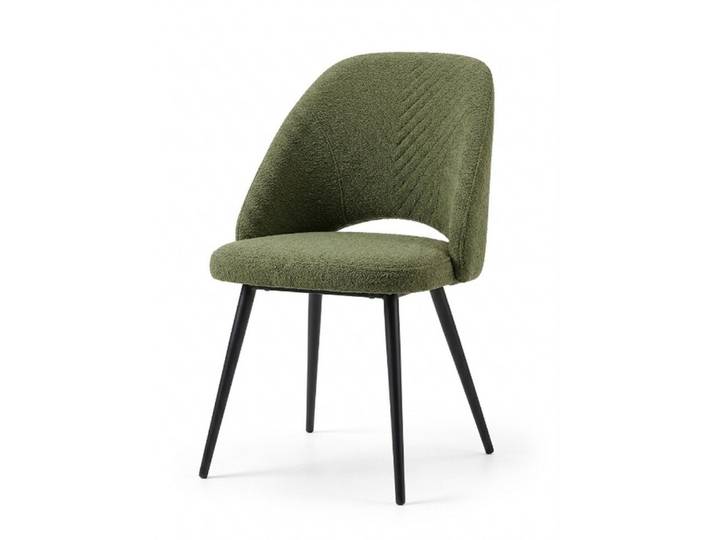 Xlmoebel Esszimmerstuhl Kuscheliger Bouclé Esszimmerstuhl Olivgrün Elegant Polsterstuhl Skandi (1-tlg)