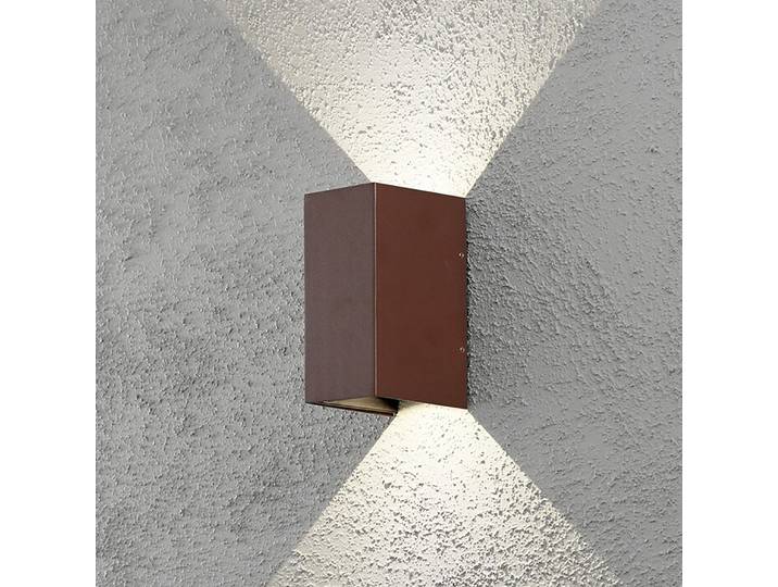 Applique extérieure LED 17cm Marron/Marron rouille