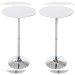 CLP 2er Set Stehtische rund Ø 60 cm weiß matt