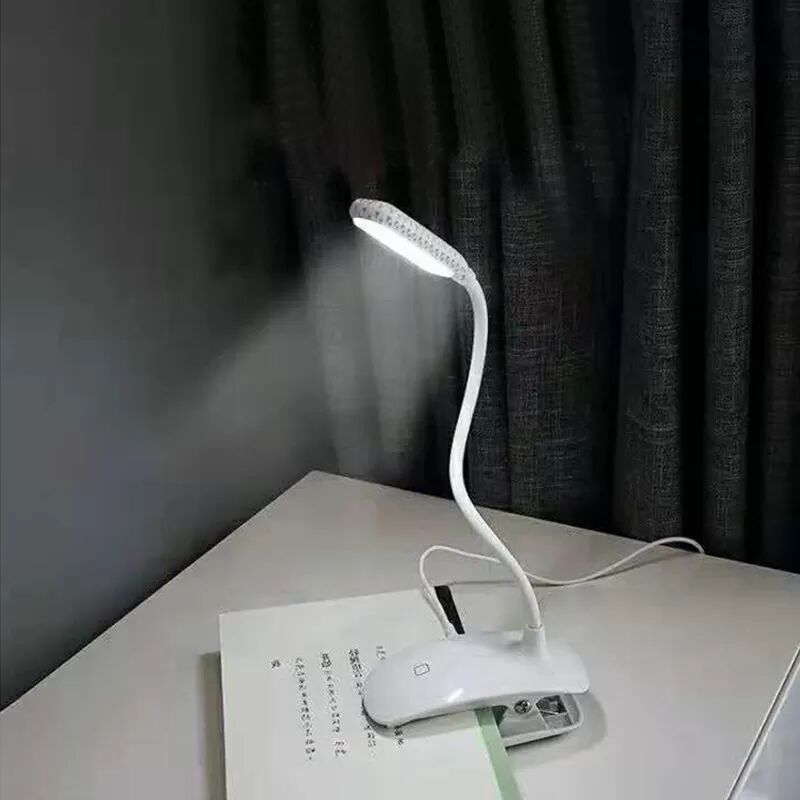 INF Lampe de Lecture - Lampe LED à Pince pour Lire et Étudier Blanc