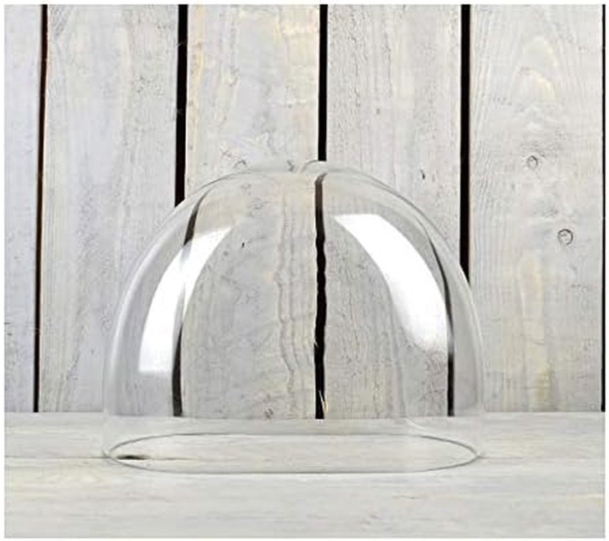 Handgemaakte mondgeblazen ovale glazen display koepel - Helder - Hoogte: 20 cm