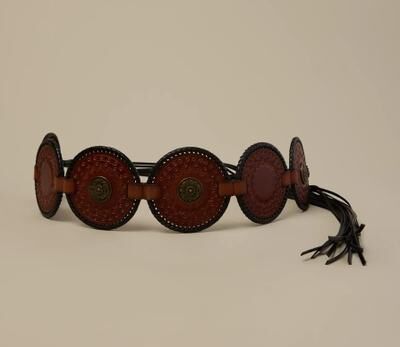 Lucky Brand Western Disc Belt - Women's Accessories Belts in Brown, Size M/L