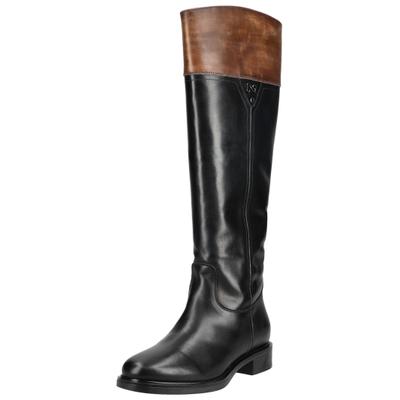 Stiefel NERO GIARDINI "Nero Giardini Stiefel Leder", Damen, Gr. 39, schwarz, Leder, Schuhe Stiefel