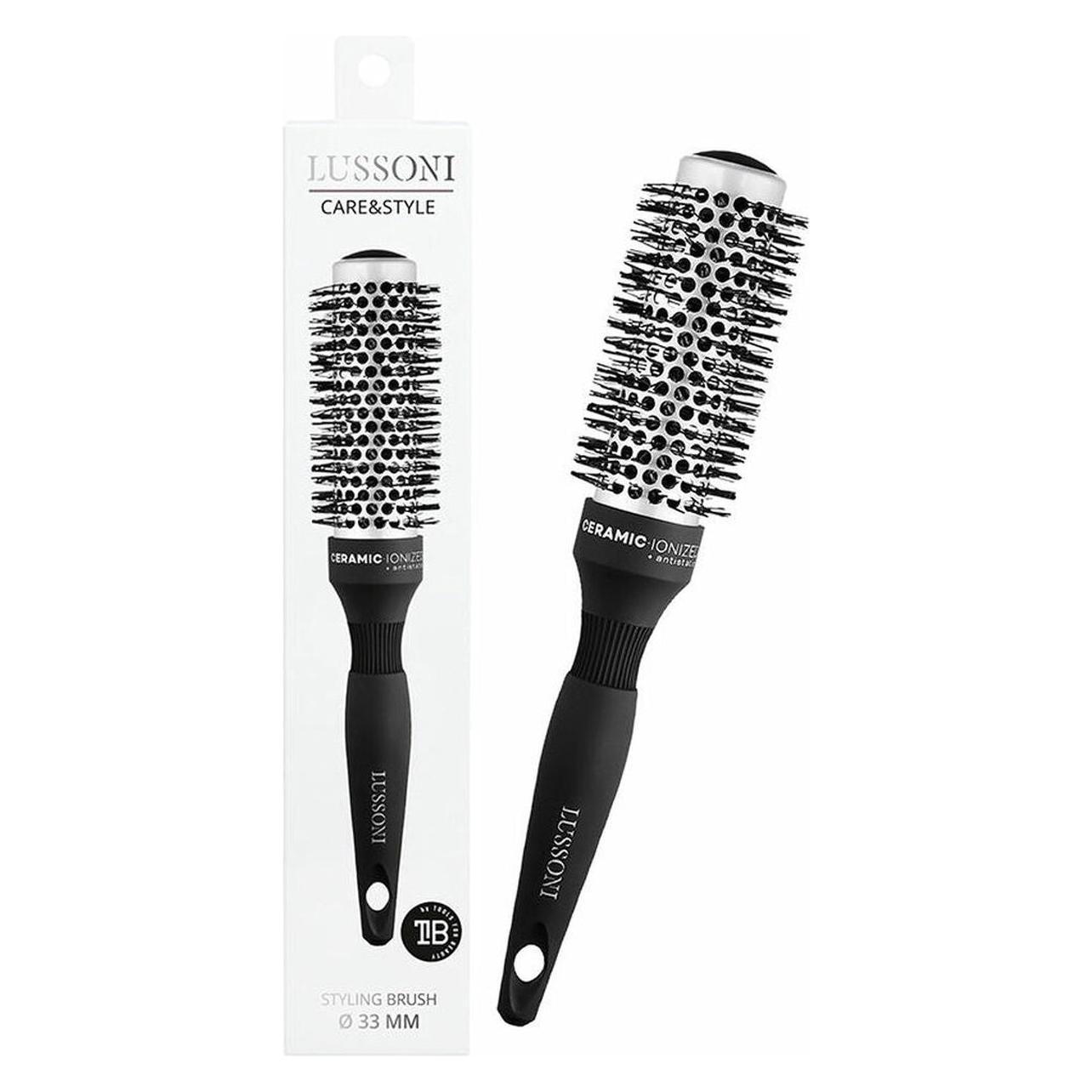Lussoni Hr Brush C&S Round Silver Styling 33mm (31581)