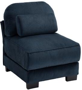 Loedds 39-inch 1-Seat Corduroy Sofa with Convertible Design, Ottoman and Armless Design for Living Room