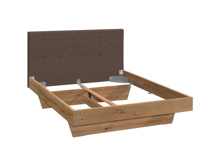 Bett Angelo wildeiche Nature Massivholz 140 x 200 cm