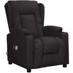 vidaXL, Massageliege + Massagesessel, Massagesessel Elektrisch Schwarz Kunstleder