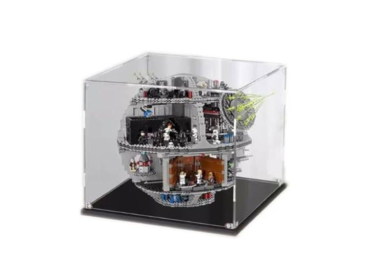 HALFS Acryl-Vitrine für Lego Star Wars Todesstern 75159 Raumstation, Schaukasten, Schützen und Dekorieren Modell mit staubdichter Aufbewahrung (3 mm, transparent)