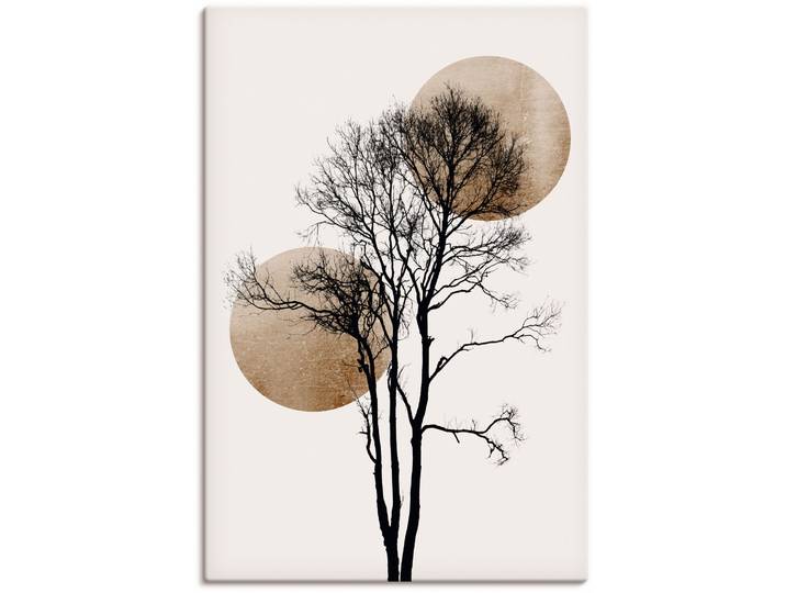 Wandbild ARTLAND Sonne und Mond versteckt , grau (farbe bild(er): grau), B:40cm H:60cm, Bilder, Wandbild, als Alubild, Leinwandbild, Poster in verschied. Grössen