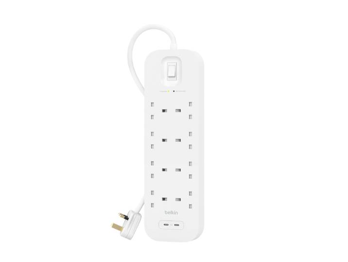 Belkin Connect, 900 J, 8 sortie(s) CA, Blanc, 2 m, 1 pièce(s) SRB004CA2M
