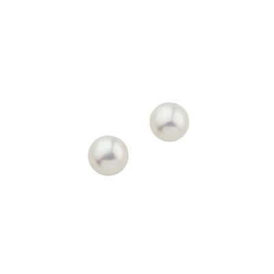 Paar Ohrstecker FIRETTI "Schmuck Geschenk Gold 585 Ohrschmuck Perlen in mehreren Größen" Gr. 5,5, weiß (gelbgoldfarben, weiß), Ohrringe, Damen, 5,5, Gelbgold 585 Perlen, Gelbgold 585, Perlen, mit Süßwasserzuchtperle