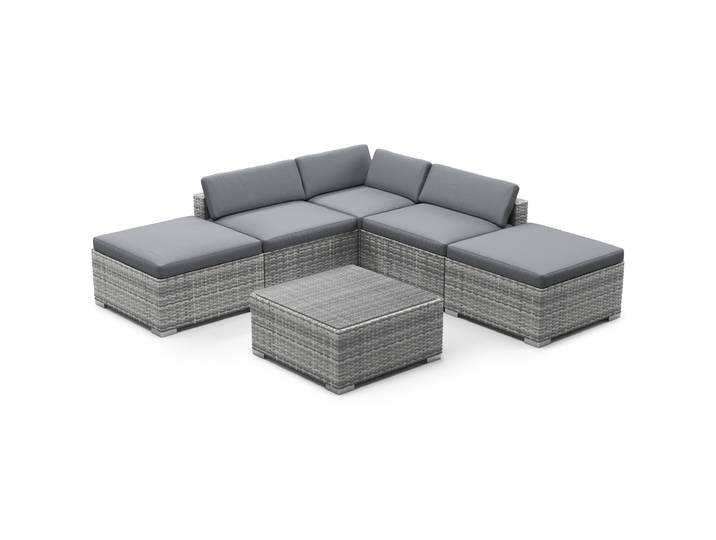 Rattanlounge TEXAS grau/anthrazit
