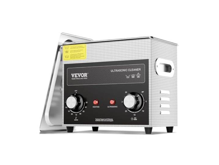 VEVOR Ultrasone reiniger 3 l met timer, radiatormanden, digitale geluidscavitatiemachine, ultrasone reiniger 120 W voor horloges, brillen, munten, metalen gereedschap