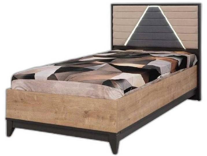 Xlmoebel Jugendbett Braunes Holzbett für Kinderzimmer, elegant und langlebig (Kinderbett, 1-tlg., Kinderbett), Hergestellt in Europa