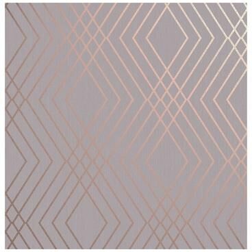 Fine Decor Shard Grey Trellis Wallpaper - 20.5 x 396 x 0.025