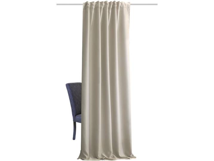 Vorhang HOME BASICS ACUSTICO, 1 Stück, Multifunktionsband, abdunkelnd Gr. 3, beige (natur), B:135cm H:245cm, Polyester, Gardinen, Vorhang, Akustikschall ACUSTICO