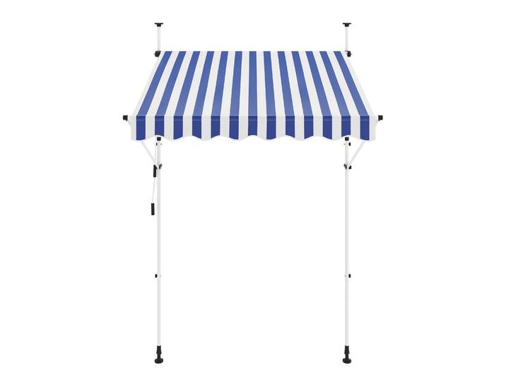Balkonmarkise 150 x 150 cm blau/weiss