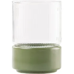 T-Set Glas mit Snackschale 450 ml, grün