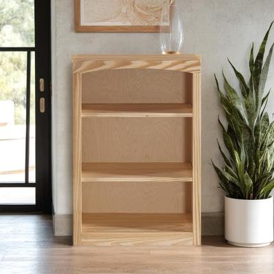 Coder Crossing Arch+Haven Unfinished Solid Pine Bookcase