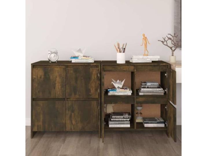 HEFZGDB Minimalistisches Sideboard mit Vier Türen und großer Ablagefläche – Robustes Sideboard für Wohnzimmer und Flur mit reichlich Stauraum, praktisch zur Aufbewahrung