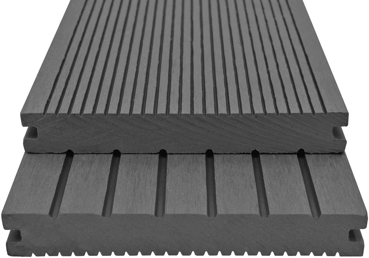 vidaXL Planche de terrasse 4 pièces Gris WPC