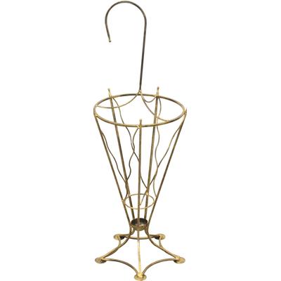 Schirmständer, gold (goldfarben), B:33cm H:91cm T:33cm, Metall, HOFMANN LIVING AND MORE, Regenschirmständer, Schirmständer