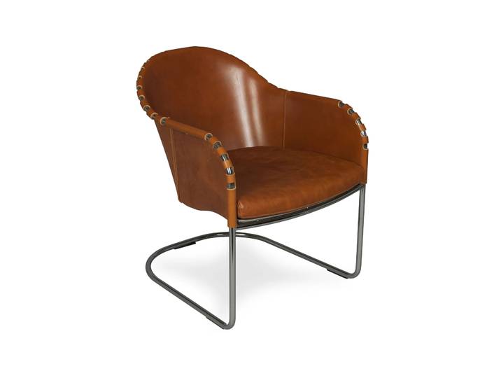 Källemo Fauteuil Ingo Cognac-chrome