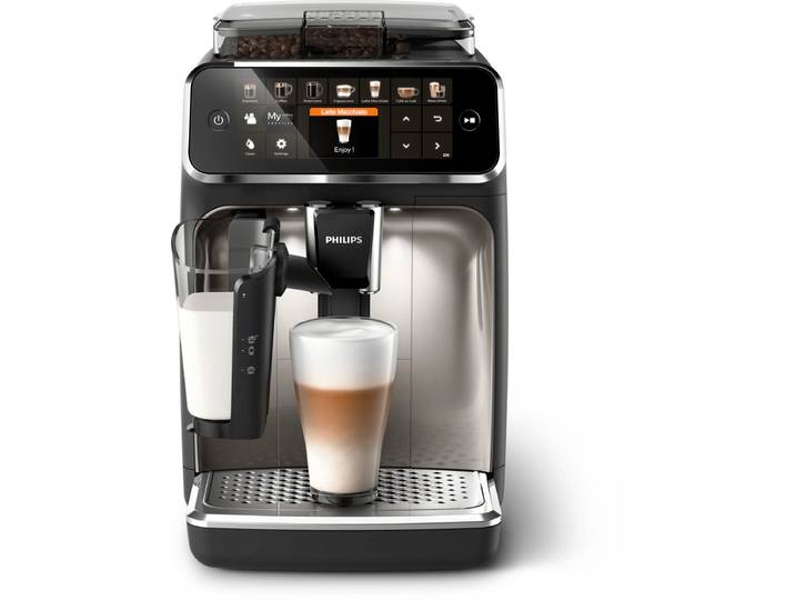Philips 5400 Series - Espressomachine - 12 Verschillende Dranken - LatteGo Melksysteem - Keramische molen - AquaClean Filter - Volautomatisch - Zwart & Zilver - Koffiemachine met bonen - EP5447/90
