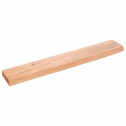 vidaXL Wandregal Hellbraun 60x10x2 cm Massivholz Eiche Behandelt