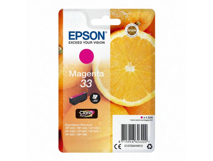 Epson Oranges Singlepack magenta 33 Claria Premium inkt