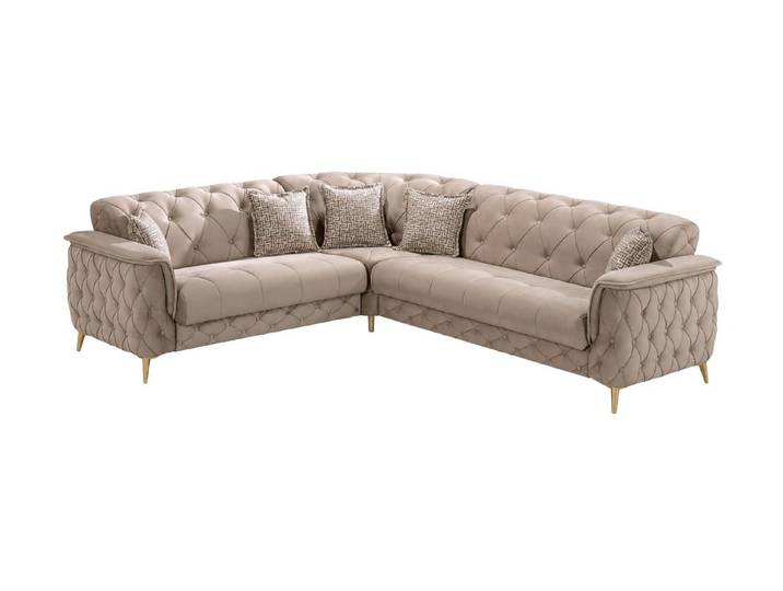 Villa Möbel Ecksofa Sucre Beige, 1 Teile, mit Stauraum