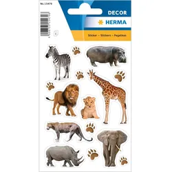 Herma Sticker DECOR Tiere Afrika Tiere 3 Bl