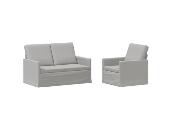 vidaXL Sofa-Set 2 pcs Wolkengrau Stoff