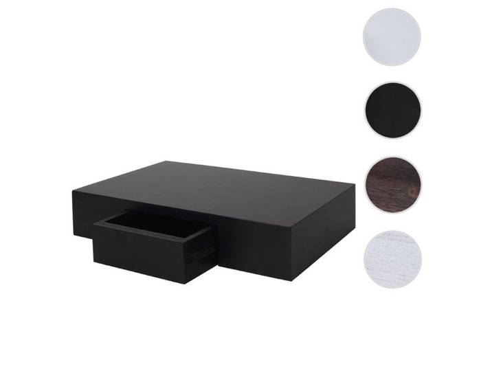 Étagère murale Oise tiroir 40cm ~ noir