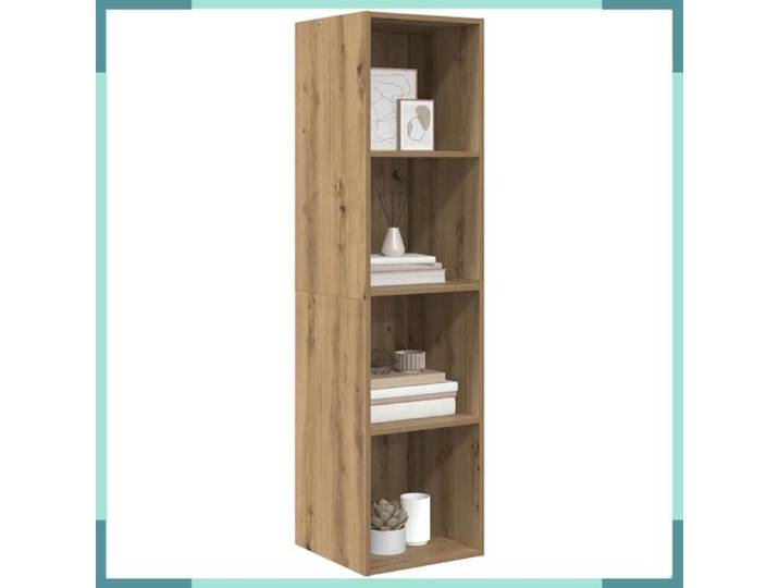 Meuble TV - 875085 - Chêne artisanal - Bois d'ingénierie - 3 étagères