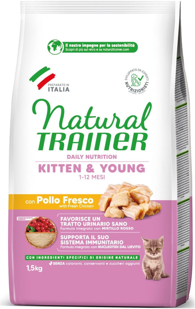 Natural Trainer Kitten al Pollo KIT 2X1.5KG