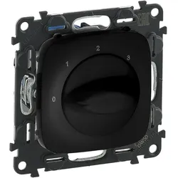 Legrand 755178 Valena Allure Drehschalter 0-1-2-3 Farbe: Schwarz
