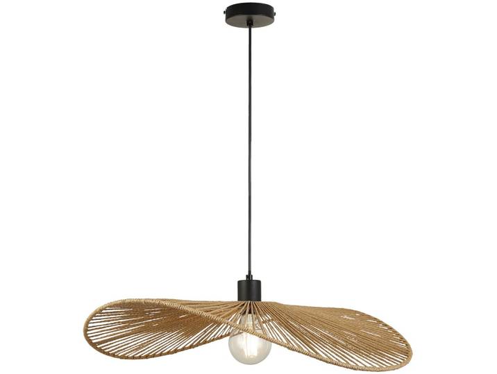 Hängeleuchte BLI Schwarz/Natur max. 25 Watt