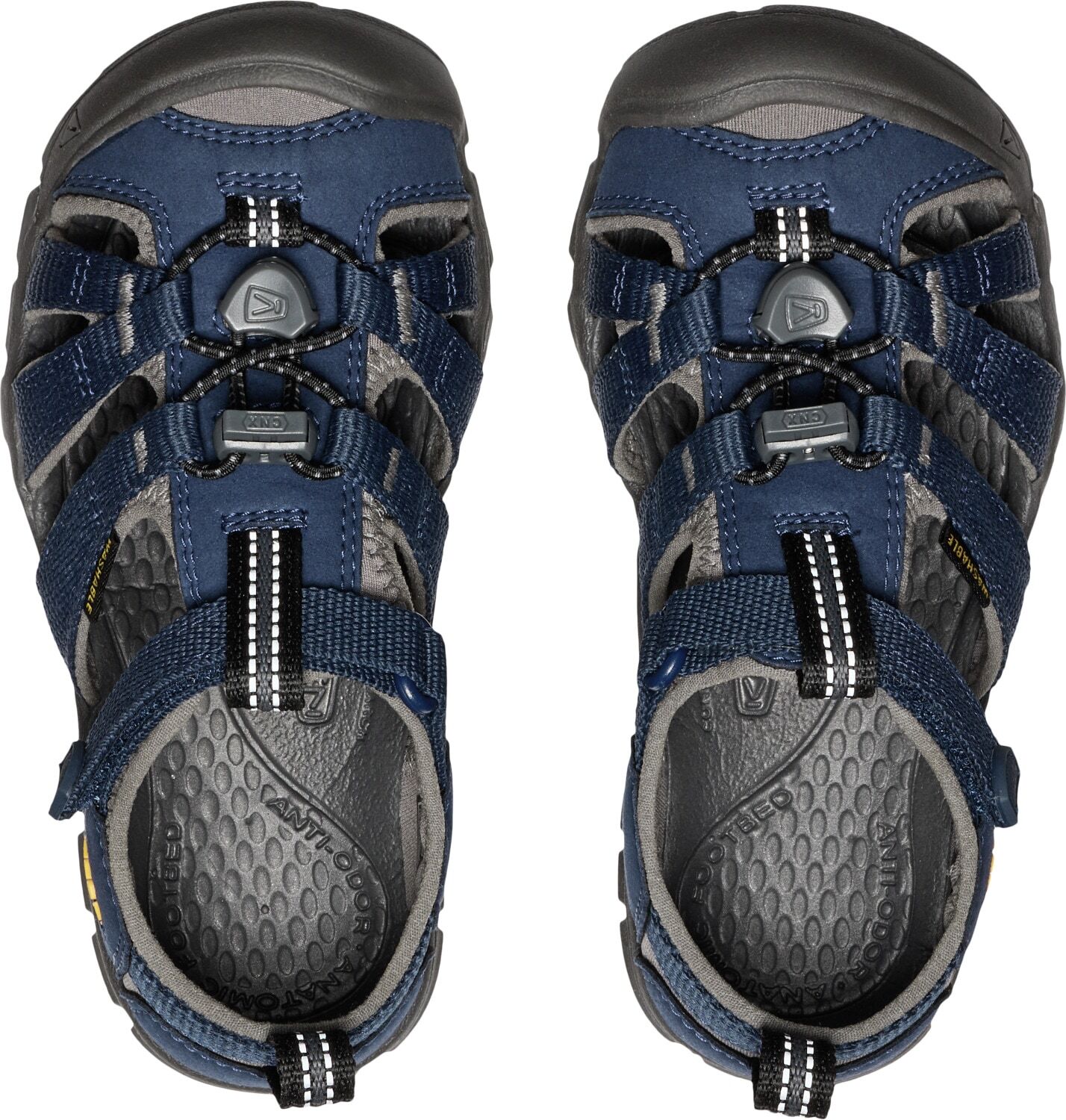 Sandale KEEN "SEACAMP II CNX", Mädchen, Gr. 24, blau (naval academy, drizzle), Synthetik, Schuhe Sandale naval academy, drizzle 24