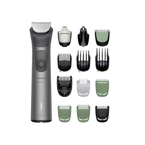 Philips All-in-One Trimmer Serie 7000 Haarschneider, Präzisions Trimmer, Körperhaartrimmer USB-Ladefunktion Grau